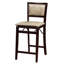 Tabouret de comptoir / de bar pliable Phaedra avec siège et dossier rembourrés-1354924485-1354924484