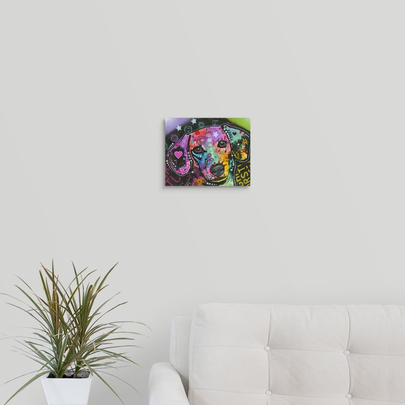 « dog art 14 », reproduction sur toile, H 8 po x l 10 po x P 1,25 po