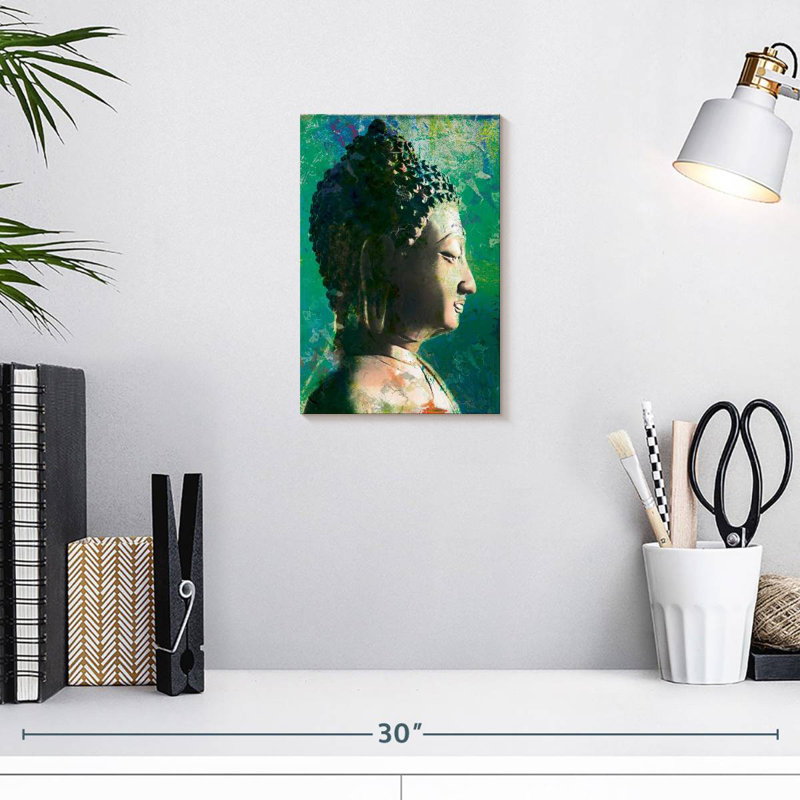 Adella Buddha Head Profile II, 12" H x 8" W