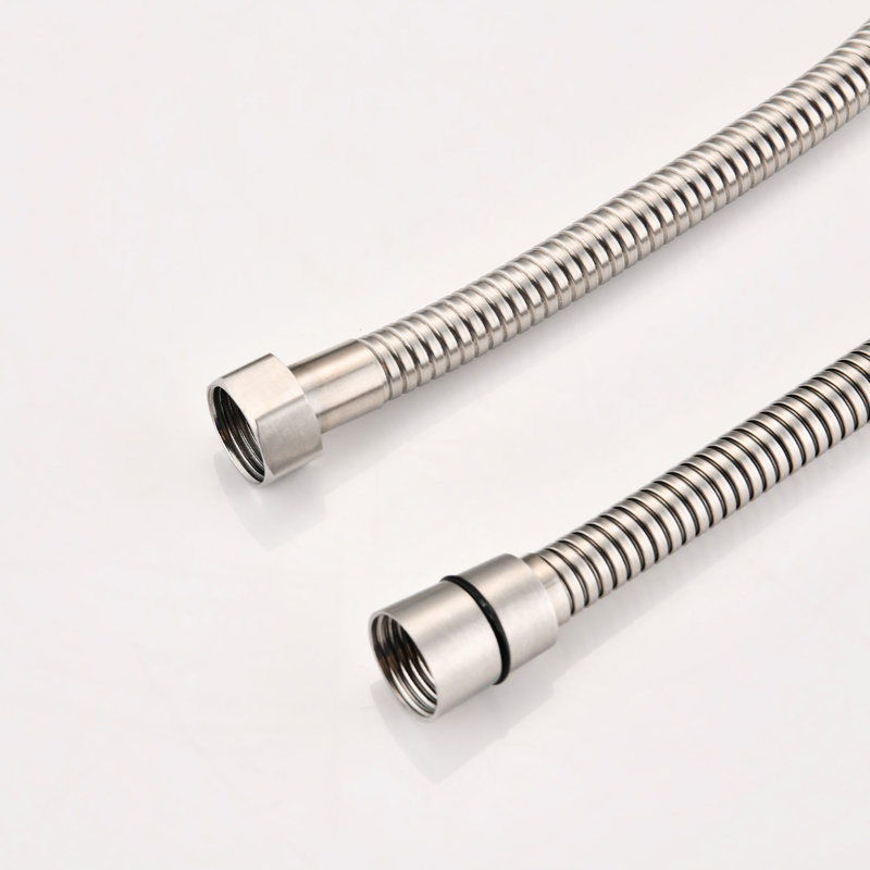 Luxury Bathroom Shower In Brushed Nickel With 2 Heads And Adjustable Body Jet, 360-Degree Rotating Head
