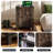 24'' Tall Farmhouse End Table With Charging Station, Wood Nightstand With Adjustable Shelf, Built-in Outlets-1543640920