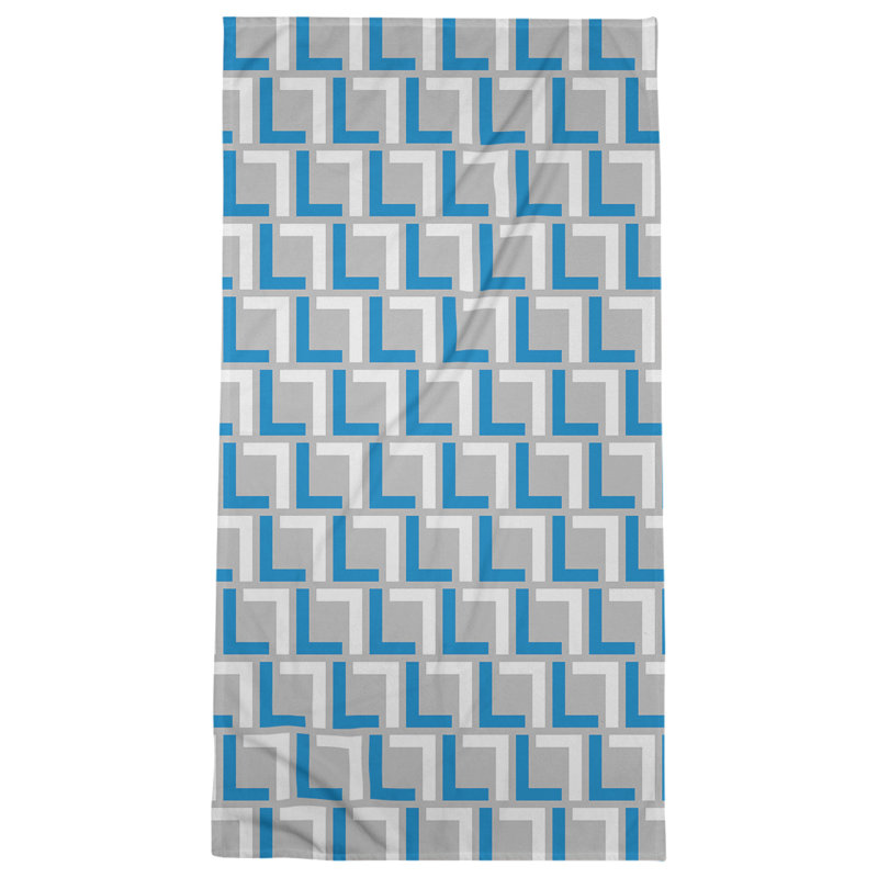 Bath Towel, Silver/Carolina Blue/White
