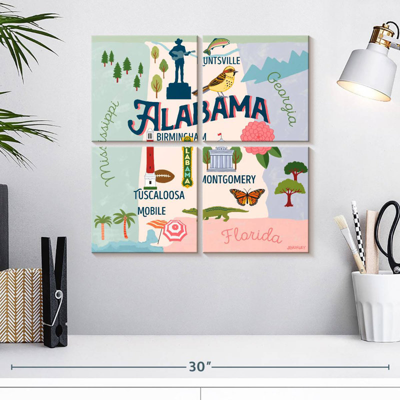 Cartes de l'État d'Aliaz - Attraits de l'Alabama