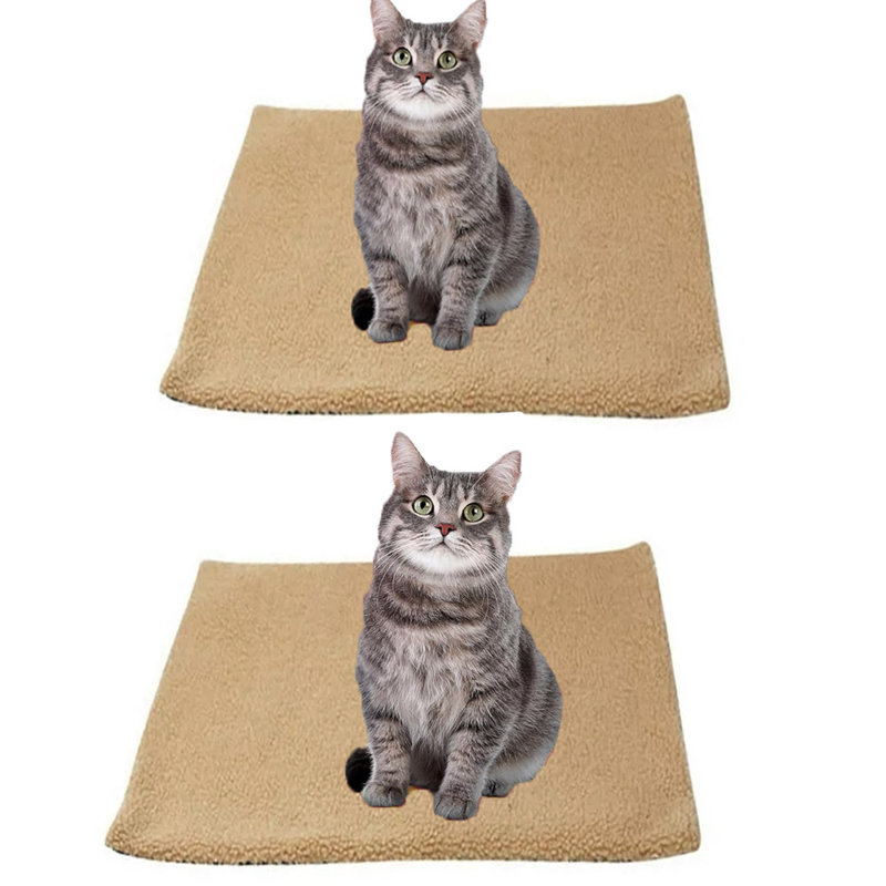Ensemble de 2 housses pour chat / chien auto-chauffant, Jaune