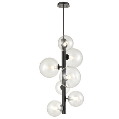 Luminaire suspendu sphère 7 lumières grappe Sumner