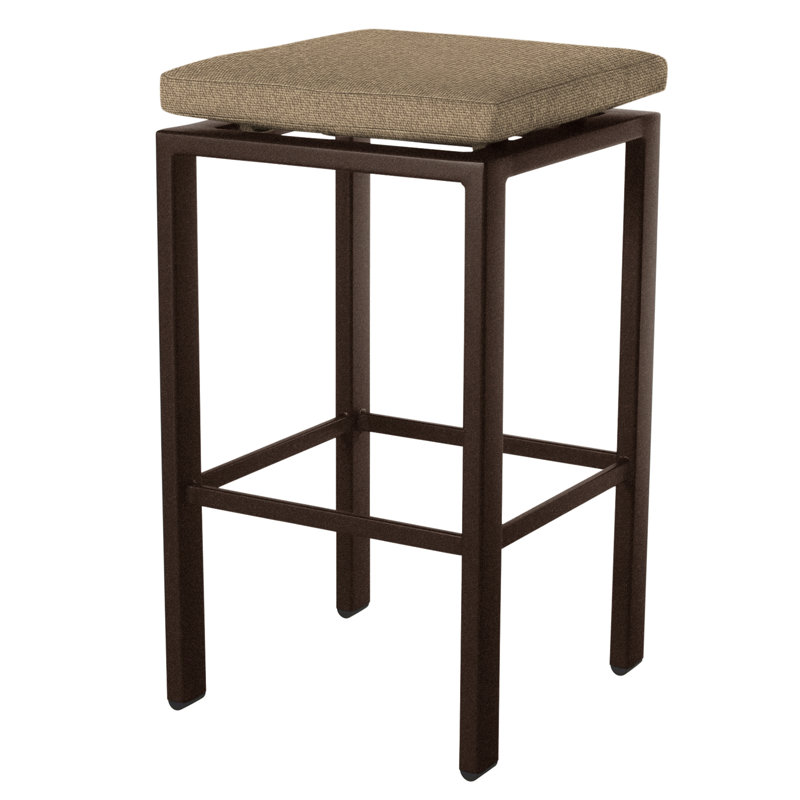 Aris Outdoor Bar Stool, Flagship Stone Sunbrella®, Copper Creek, 31.25"
