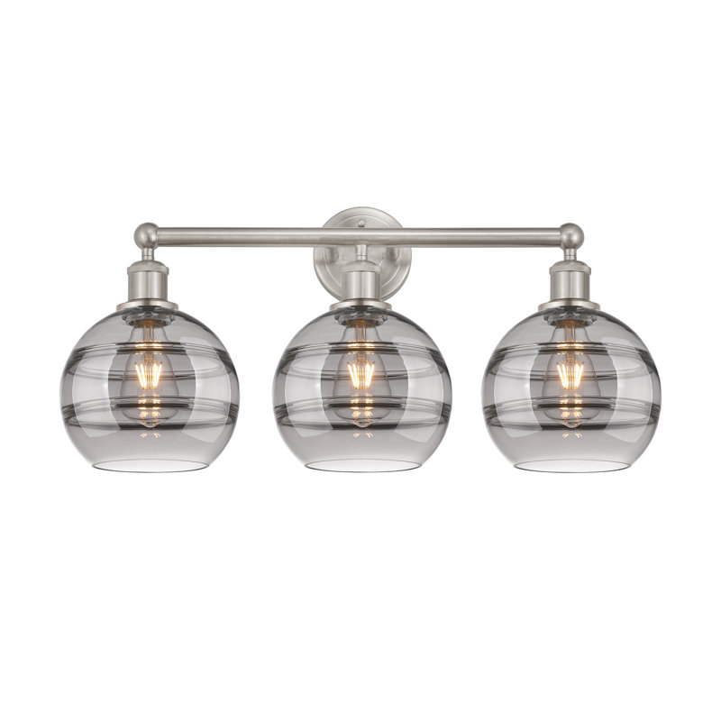 Bienes 3 - Light Dimmable Vanity Light, Satin Gold, Light Smoke