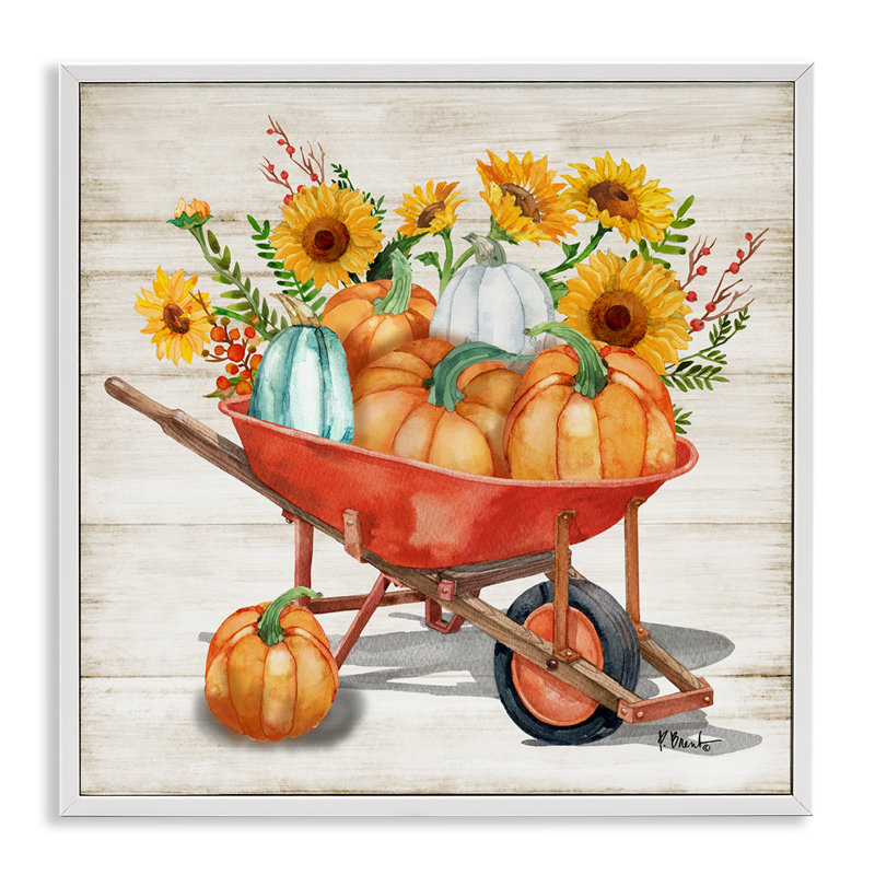 «Rustic Harvest Wagon», estampe numérique encadrée par Paul Brent, Giclée encadrée noir minuit, H 17 po x l 17 po