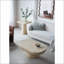 Table basse ovale crème pour le salon - Style moderne-biologique, crème neutre, surface spacieuse 36 x 24