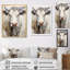 Portrait de vache beige minimaliste II sur toile-2135904409-2135904408