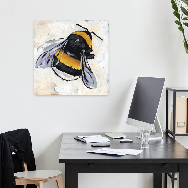 Contemporary Art Contemporary Bee Animal Art by Mackenzie Nelson - Wrapped Canvas Print, 45.72 cm H x 45.72 cm W