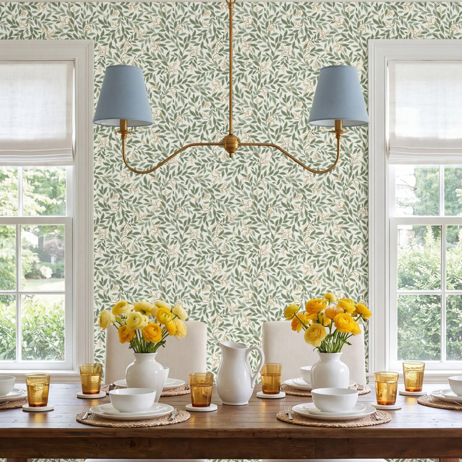 Willowberry Wallpaper Double Roll, Sage