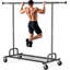  Heavy Duty Clothes Rail 238kg (525lbs) Capacity, Extendable Hanging Rack with Lockable Wheels & Shelves, Space Saving for Bedroom, Apartment, Laundry Room,Silver-118671650