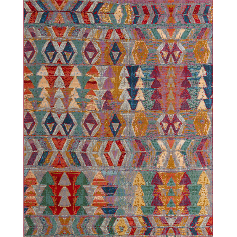 Tolland Multi_Unique Loom Tamarindo Outdoor Modern Rug, Runner 2'7" x 12'