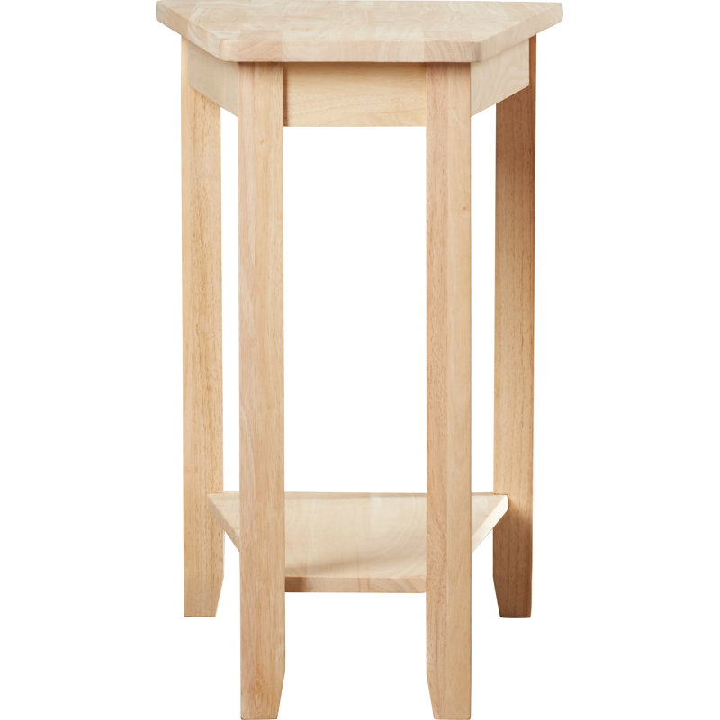 Attar Solid Wood End Table, Unfinished