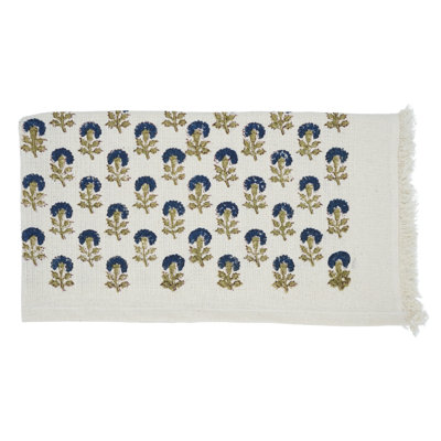 Discover Floral Hand Block Print Cotton Waffle Hand Towels 17X32 Unique Design & Premium Quality (Chirayu)