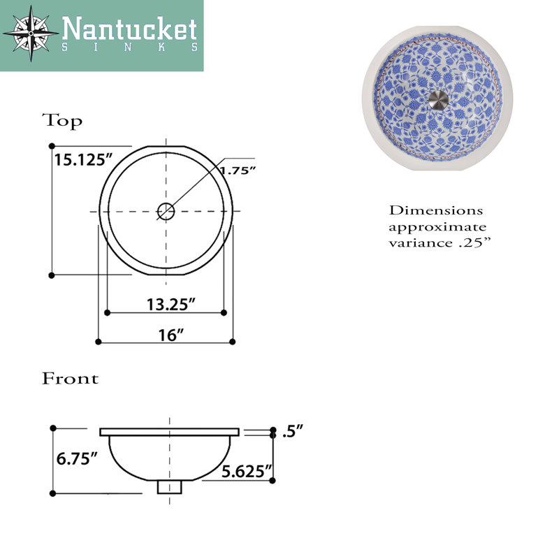 Regatta 16'' L Bathroom Sink
