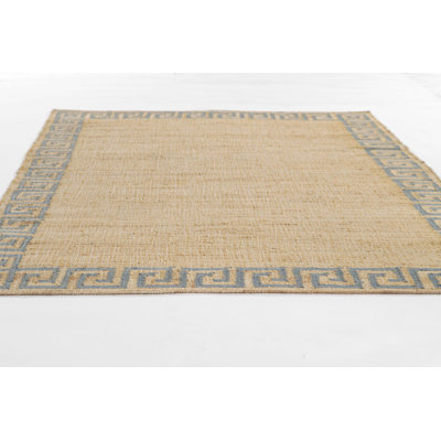 Erin Gates by Momeni Orchard Greek Key Jute and Wool Hand Woven Blue Area Rug 