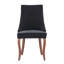 Ensemble de deux chaises d'appoint capitonnées noires et brunes-1734547982-1734547979