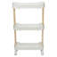 3 Tier Slim Slide Out Storage Trolley w/ Wood Legs and Castor Wheels-1109219861