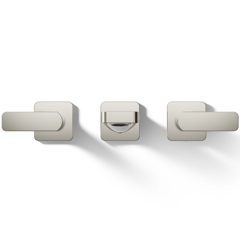 Parallel Wall Mount Bath Filler Trim, Polished Nickel