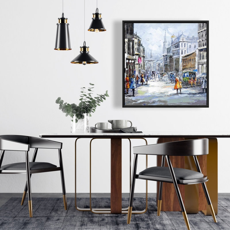 «Busy Street By A Cloudy Day»