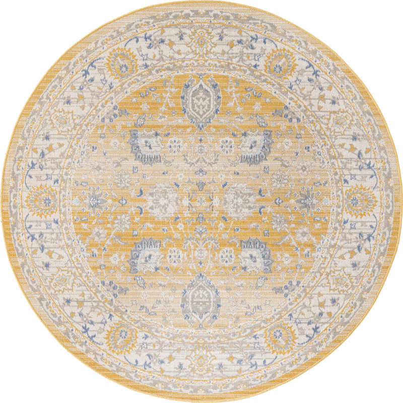 Denena Oriental Indoor Rug, Round 5'