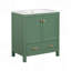 Meuble-lavabo de 30 po avec lavabo simple, meuble-lavabo encastré, rangement multifonctionnel, fermeture en douceur, structure en bois massif-129184439