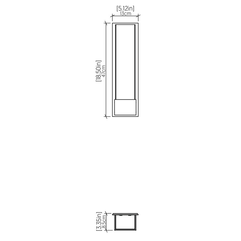 1 - Light LED Flush Mounted Sconce, American Walnut