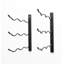 9 Bottle Wall Mounted Wine Bottle Rack in Black