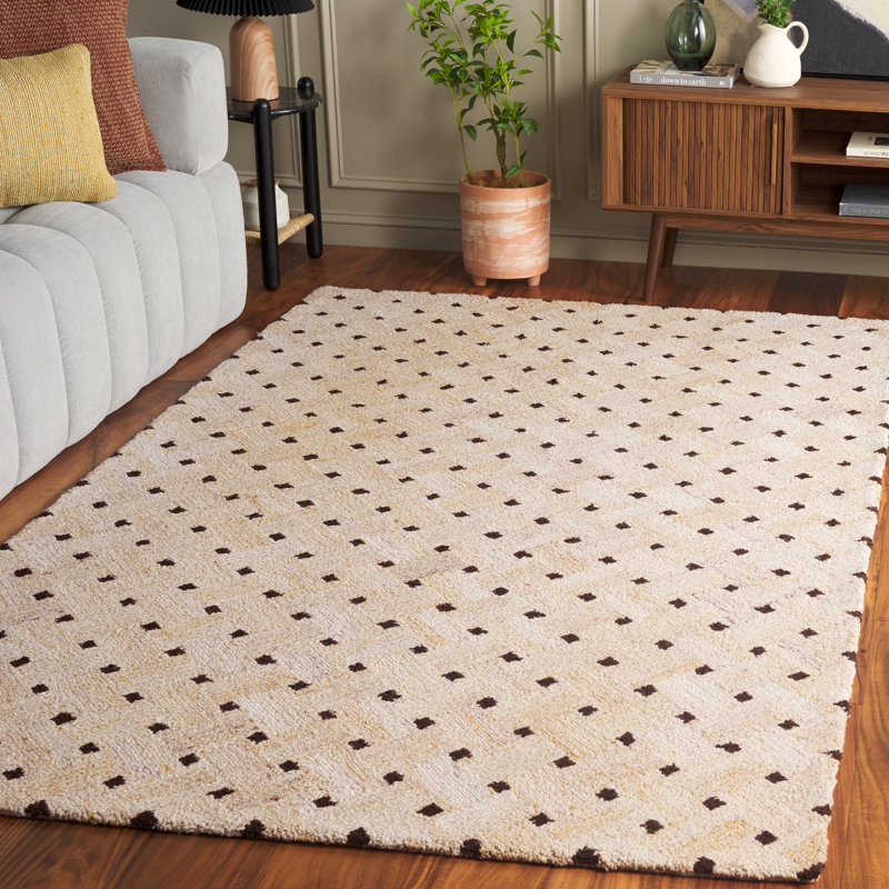Keydon Hand Tufted Performance Geometric Rug, Rectangle 5' x 8'