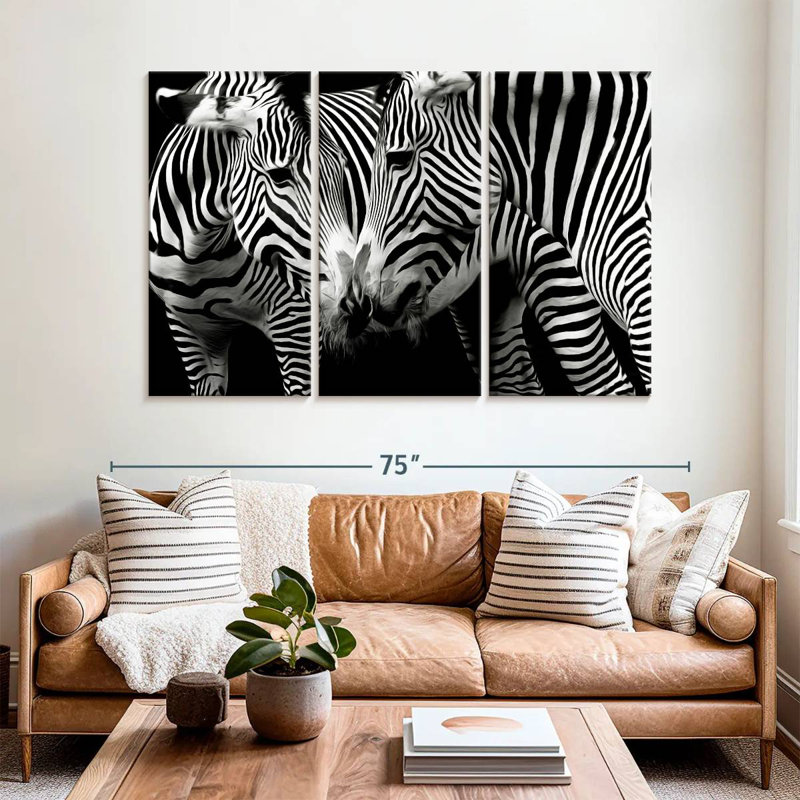 Brampt Nuzzling Zebra, 42" H x 65" W