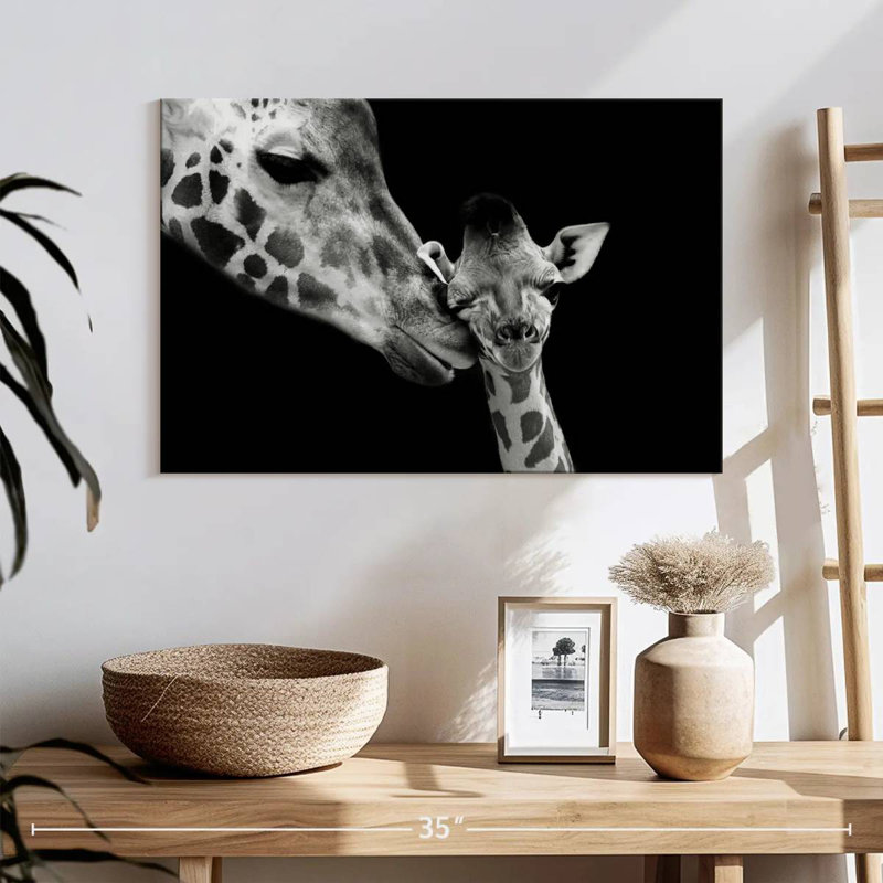 Brampt Motherly Giraffe, 26" H x 39" W