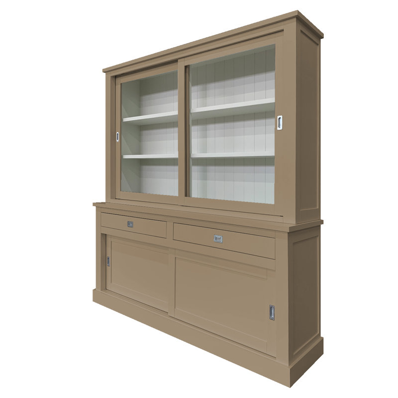 Antione Display Cabinet, Grey Beige
