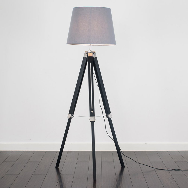 Bella Vista 175cm Tripod Floor Lamp, LED Bulb, Grey