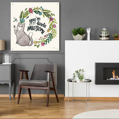 Art mural en verre «Purrfect Garden V3» par Janelle Penner
