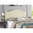 Nailhead Trim Adjustable Upholstered Headboard in Linen Fabric, Metal Legs-521090837-504880941
