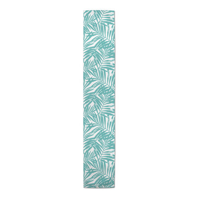 Tropical Leaves Gray Table Runner