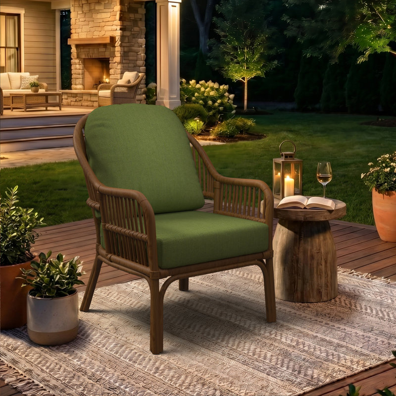 Outdoor Sunbrella® Seat/Back Cushion, Spectrum Cilantro Sunbrella® Plainweave