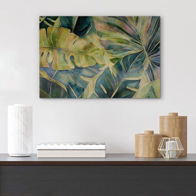 Illustration de feuilles de bananier tropical tropical, feuilles de bananier tropical