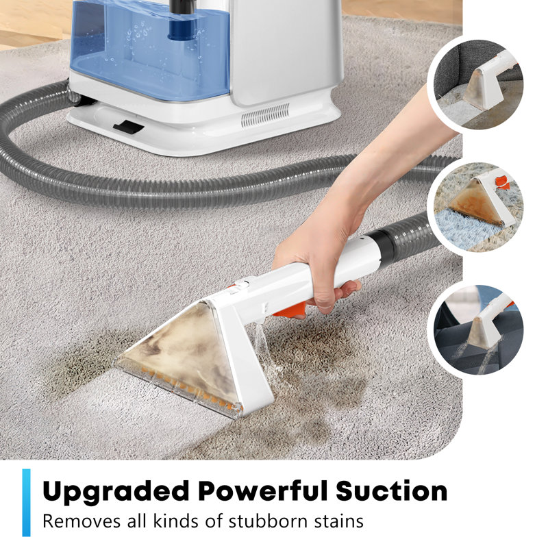 Portable Carpet Cleaner With Cleaning Tools For Pet Stains, Car, Couch, Rug, Spot, Silver