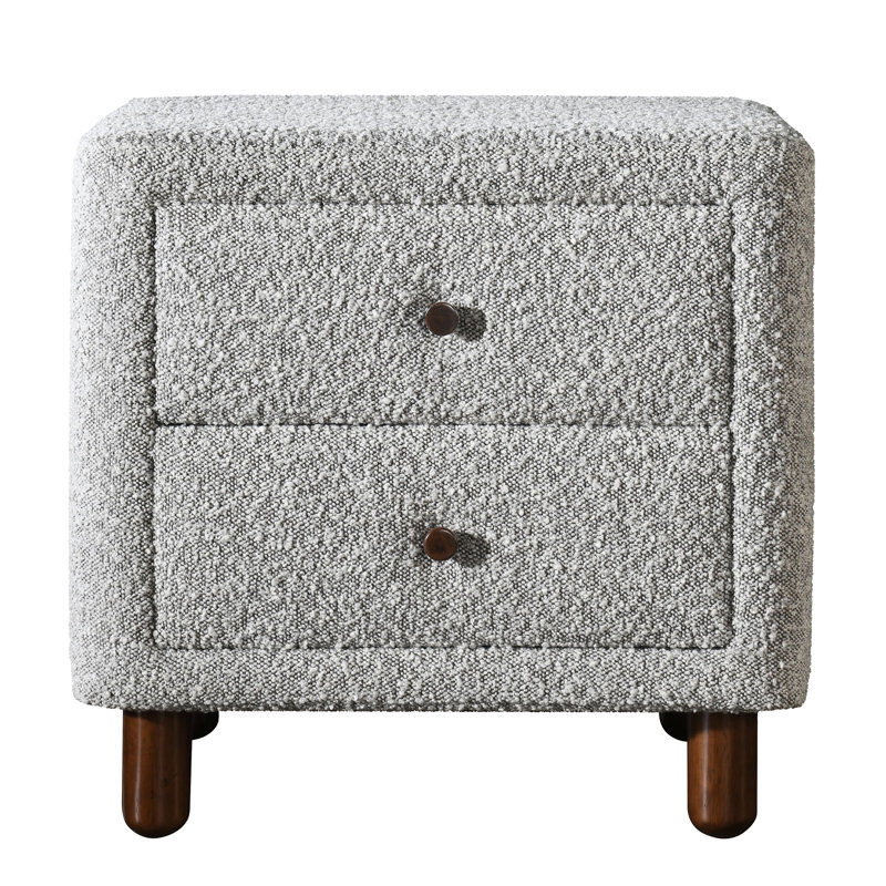 Table de chevet rembourrée Grey Boucle