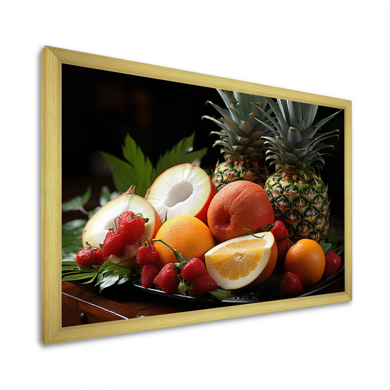 Hawaii Tropical Delights I - impression, H 16 po x l 32 po x P 1 po, Cadre doré à une seule photo