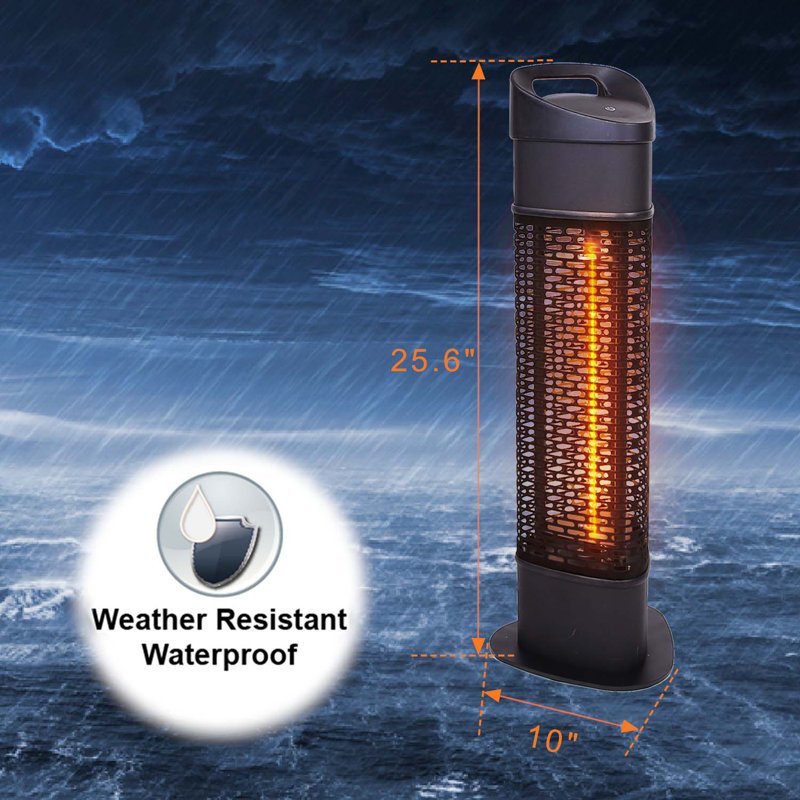 1000w Portable Halogen Patio Heater, Tip Over Protection