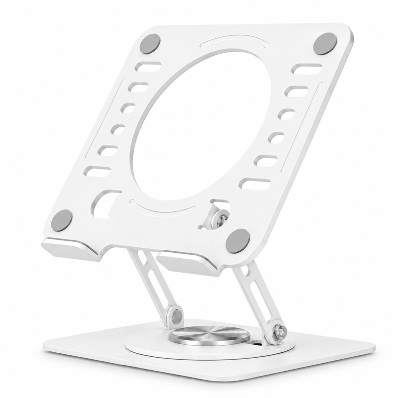 Support pivotant et réglable pour ordinateur portable - Rehausseur en acier rotatif à 360° avec réglage en hauteur et en inclinaison, compatible avec les ordinateurs portables jusqu'à 16 pouces.