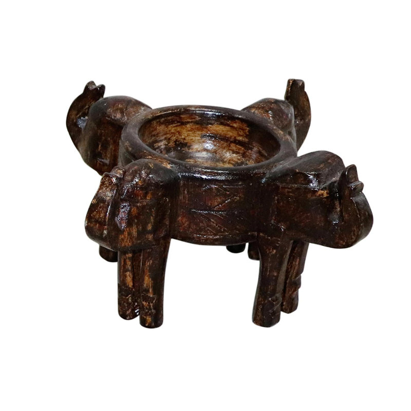 7'' H Solid Wood Candlestick