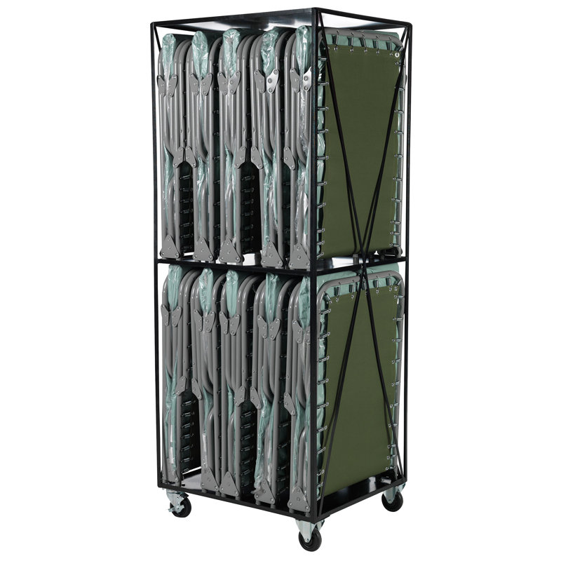 Blantex Transportable Storage Cart with 3 Full Steel Shelf & 10 XM-3 Cots Special Needs Cots