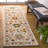Fredericke Tufted Wool/Cotton Performance Oriental Rug in White/Blue/Yellow-235450776