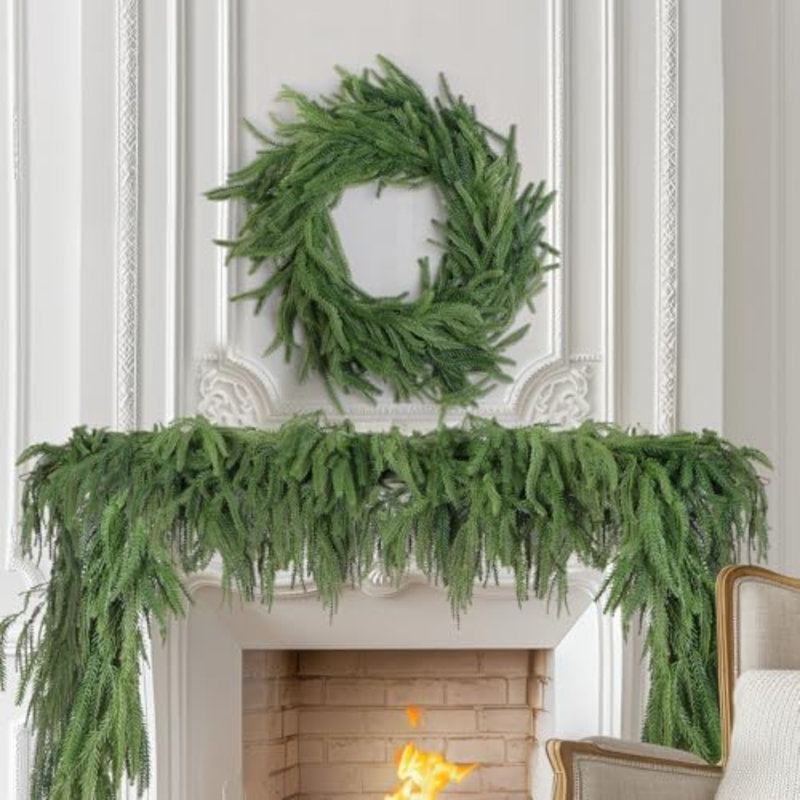 108 " Mixed Greenery Garland