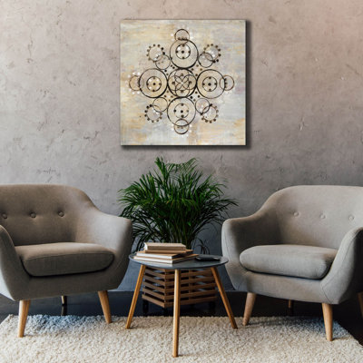 «Neutral Mandala 1» par Melissa Averinos, art mural sur toile